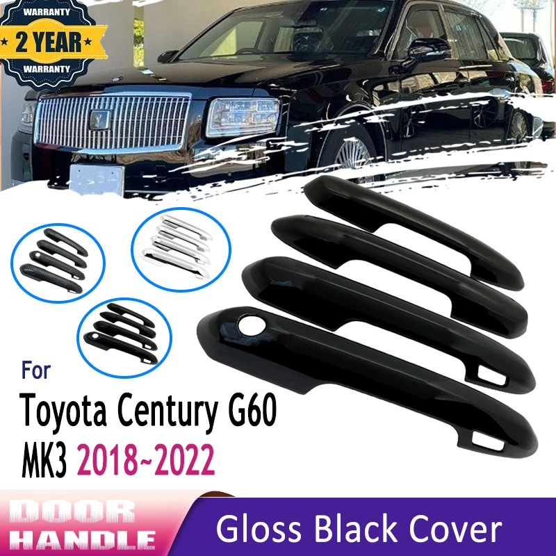 

Black Gloss For Toyota Century G60 3 Gen 2018 2019 2020 2021 2022 Door Handle Cover Protective Car Accessories Exterior Stickers