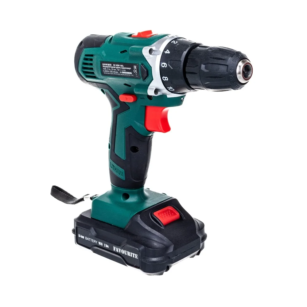 Аккумуляторный шуруповерт Favourite DC 18EL (18В 2Ач 30Нм) |