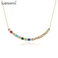 luoteemi 5 2mm adjustable tennis necklace for women rainbow gold white color girl accessories produtos de 1 real frete gr%c3%a1tis