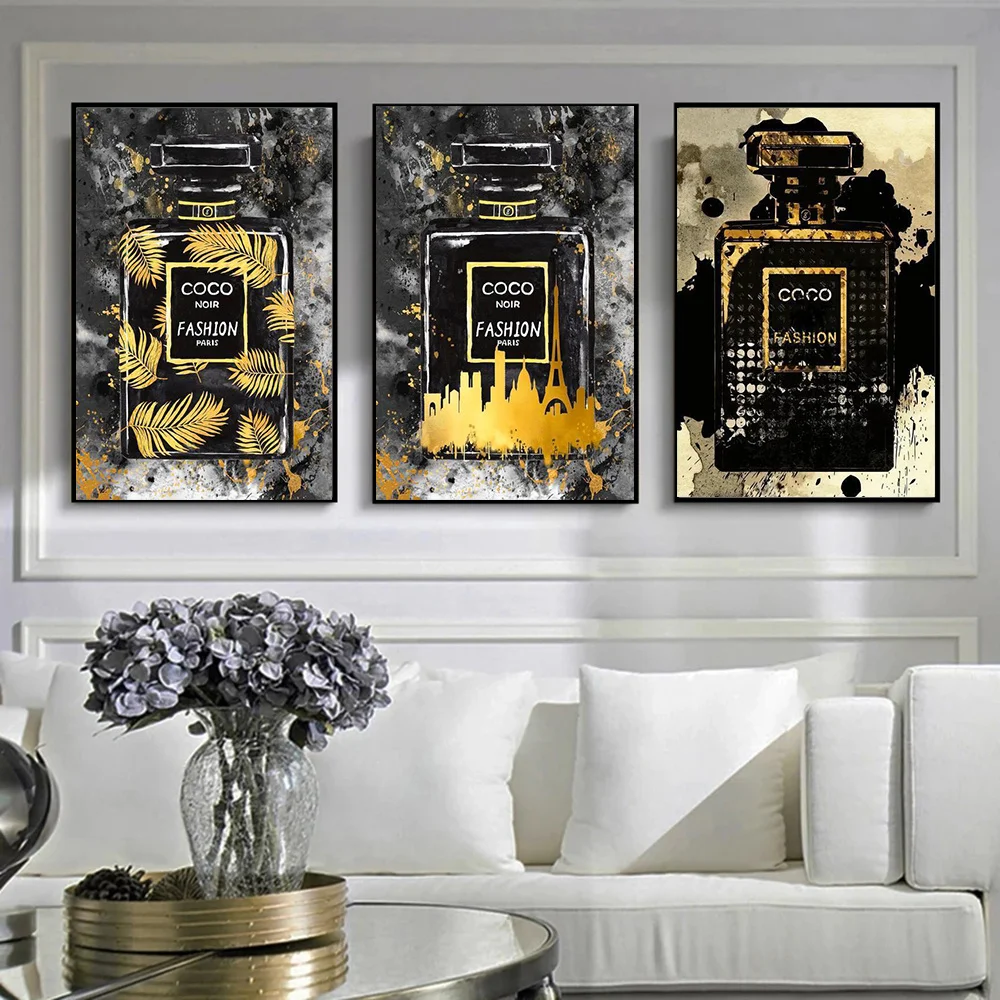 

Nordic Style Abstract Bottle Poster Graffiti Wall Art Canvas Painting Dark wind Pictures For Living Room Modern Home Decor