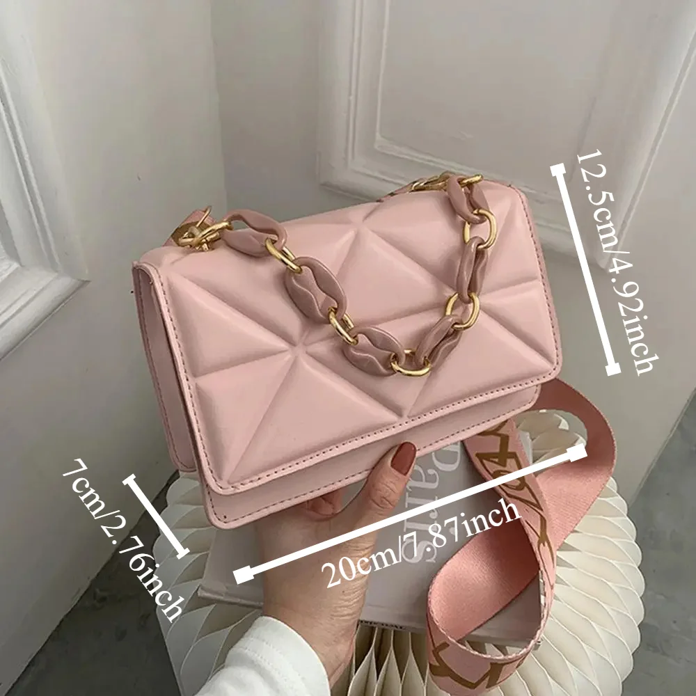 Модная Женская Маленькая Квадратная Сумка На Плечо Из Искусственной Кожи С