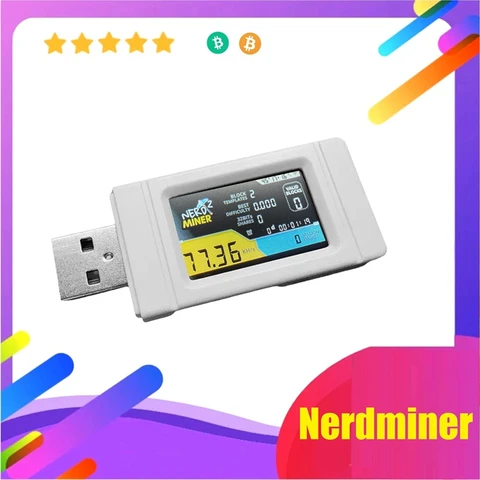 Nerdminer USB Miner 77 Кгц/С с цветным экраном BTC Solo Lottery Mining Miner Mini Bitcoin BTC Miner Nerd Miner Мини-майнинг биткоинов