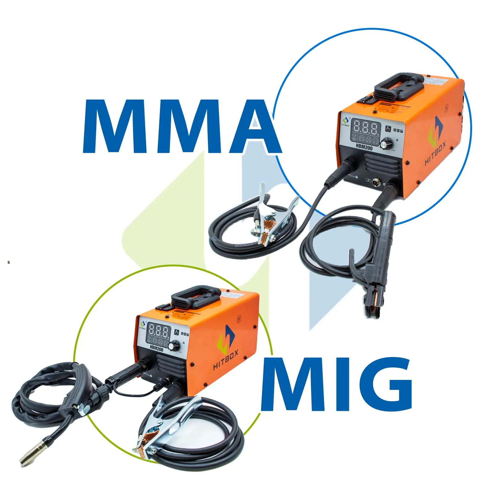 Полуавтоматический сварочный инвертор HITBOX аппарат для MMA Arc MIG Mig 2 в 1 synerhbm1200 без