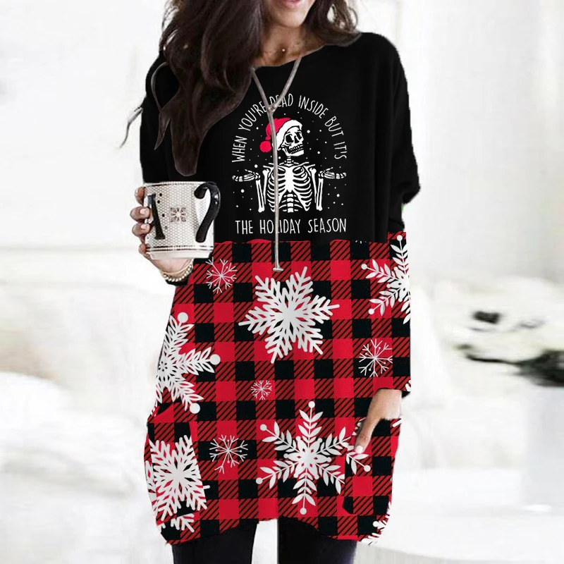 

WHEN YOU'RE DEAD INSIDE BUT IT'S THE HOLIDAY SEASON Christmas Skull Dress