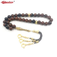 2021 new tasbih natural red obsidian rosary bead stone 33 muslim misbaha black matel tassel islamic prayer beads adha eid gift