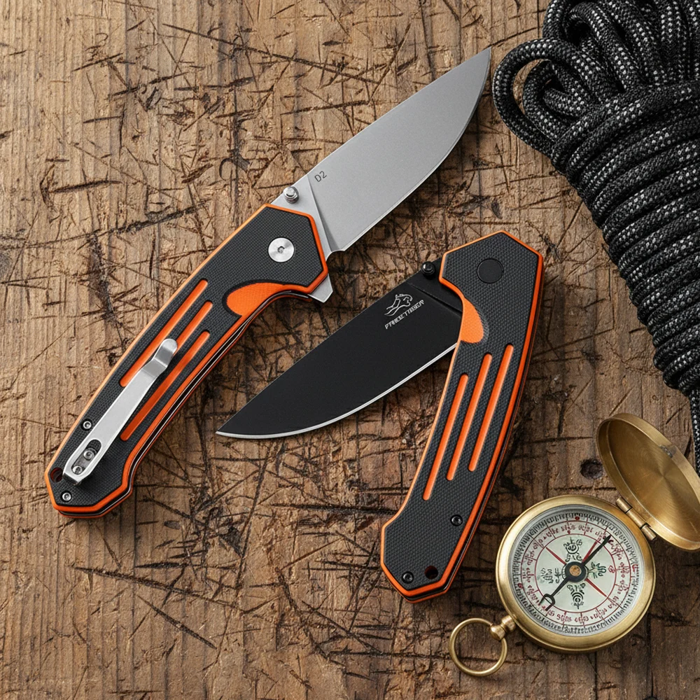 Фото Складной нож FREETIGER FT946 EDC с лезвием D2 для активного отдыха, кемпинга, выживания, охоты, карманный нож, ручной инструмент, маленький карманный нож №5