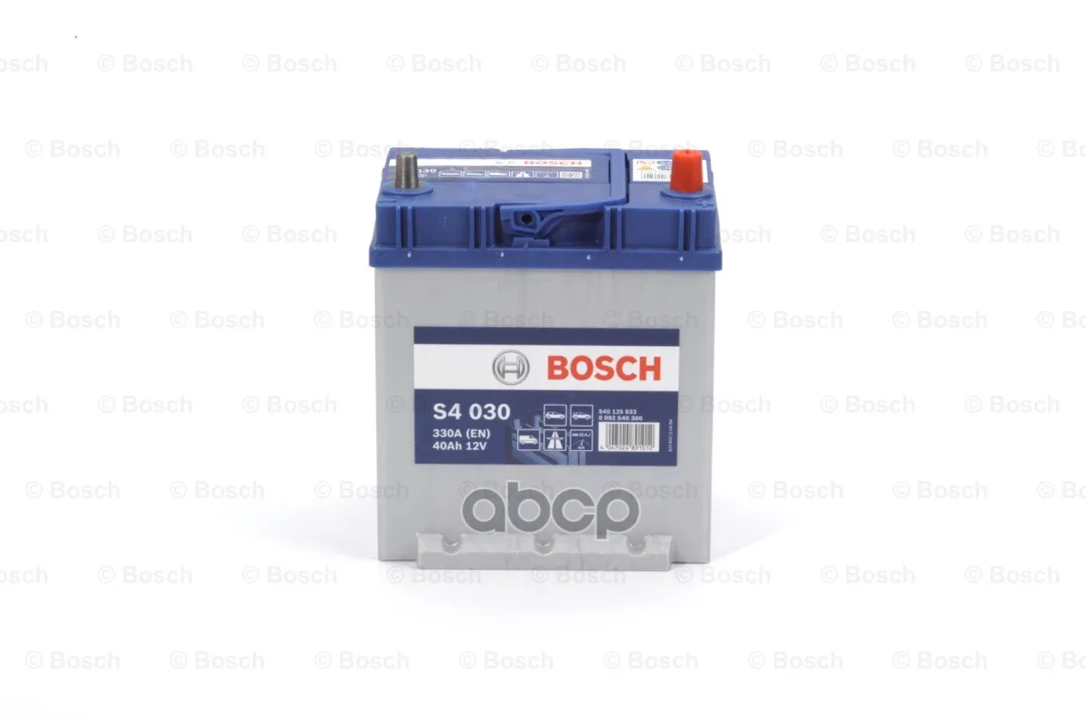 Аккумуляторная Батарея Bosch 40 А/Ч 127x187x227 12v Обратная Полярность 330a Bosch арт. 0092S40300