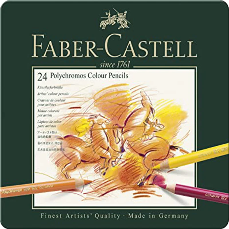 

Faber-Castell Metal Tin Set of 24 Polychromos Colored Pencils
