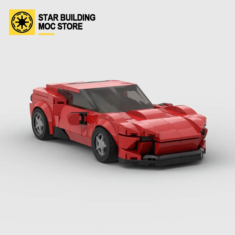 Блоки MOC совместимы с серии скоростей lego 8-grid Supercar Champion 87120 Ferrari Roma |