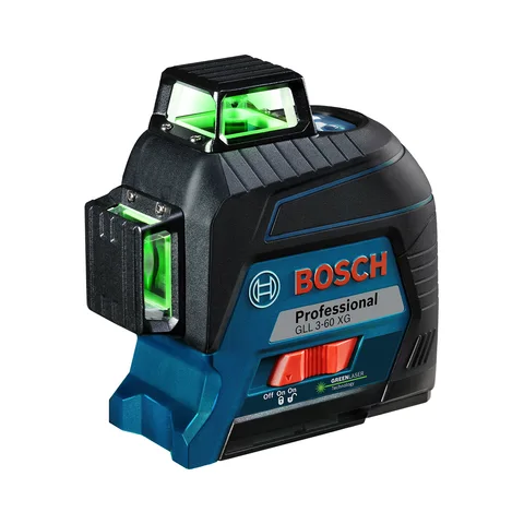 Новый Прибор Bosch GLL3 - 60XG Профессиональный Зеленый Горизонтометр 360° 12 С Наклейкой На Стену