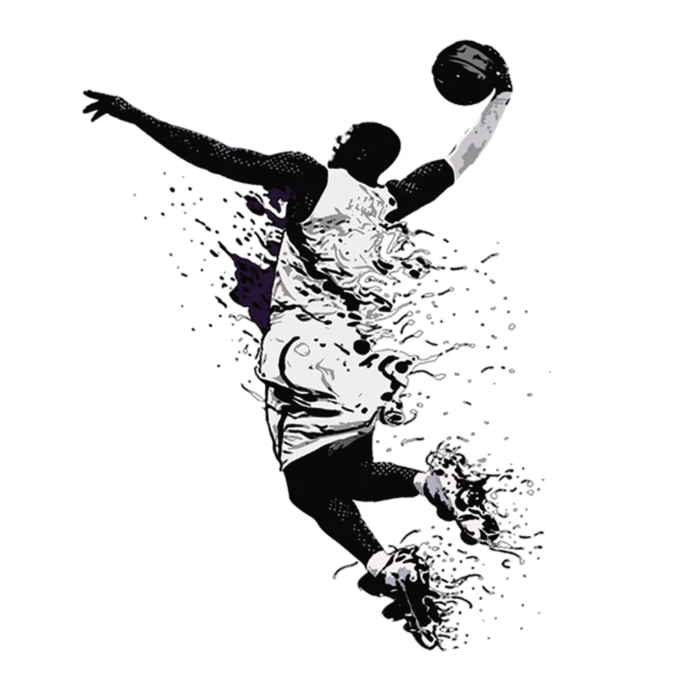 

Basketball Stickers Iron On Print Transfer Thermoadhesive Fusible Custom Patches Clothing Accessories T-Shirt DIY Free Shipping