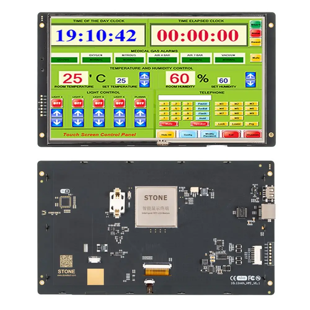 STONE 3.5 to 10.1 Inch TFT LCD Module Smart Touch Screen Display for RPI Arduino ESP32 with UART Interface