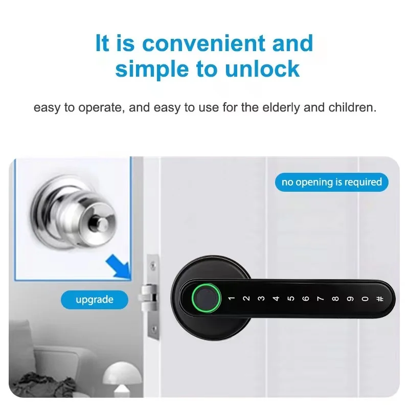 Дверной замок со сканером отпечатков пальцев безопасный домашний