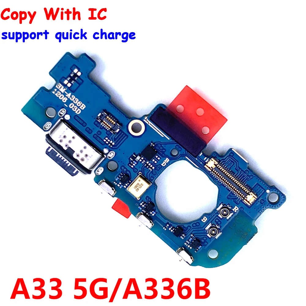 20Pcs New USB Charger Charging Port Connector Board Flex Cable For Samsung A33 5G A336B Dock Plug Connector With Microphone