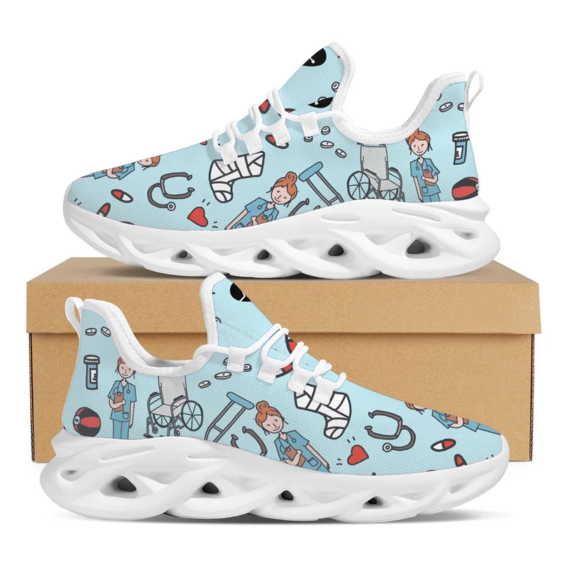 

Nopersonality Leisure Fashion Ladies Sneakers Soft Sole Outdoor Woman Running Shoes Printed Doctor Pattern Student Walking Shoes