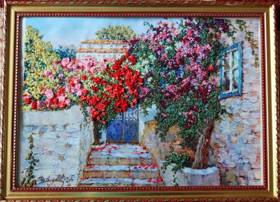 Греческий дворик картина