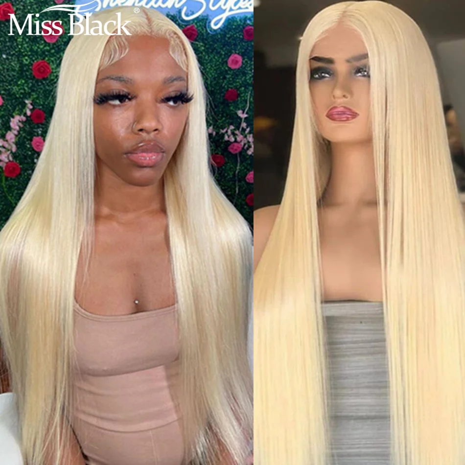 13X4 13x6 Straight 613 Blonde Lace Front Human Hair Wigs For Woman HD Transparent Frontal Wig Brazilian Remy Pre-plucked Hair