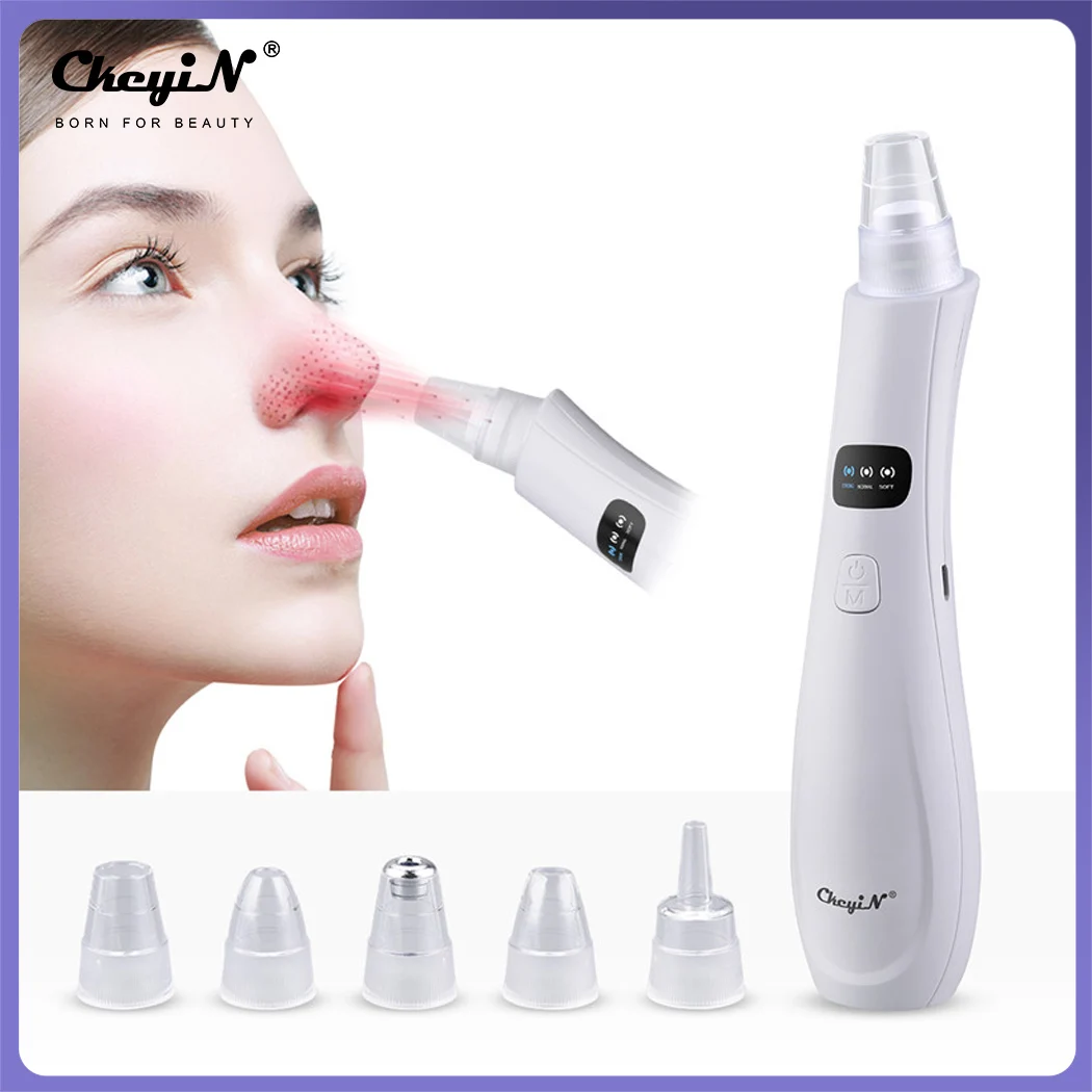 

CkeyiN Facial Blackhead Pimple Remover Vacuum Electric Acne Pore Cleanser Black Point Vacuum Deep Clean Extractor Skin Care Tool