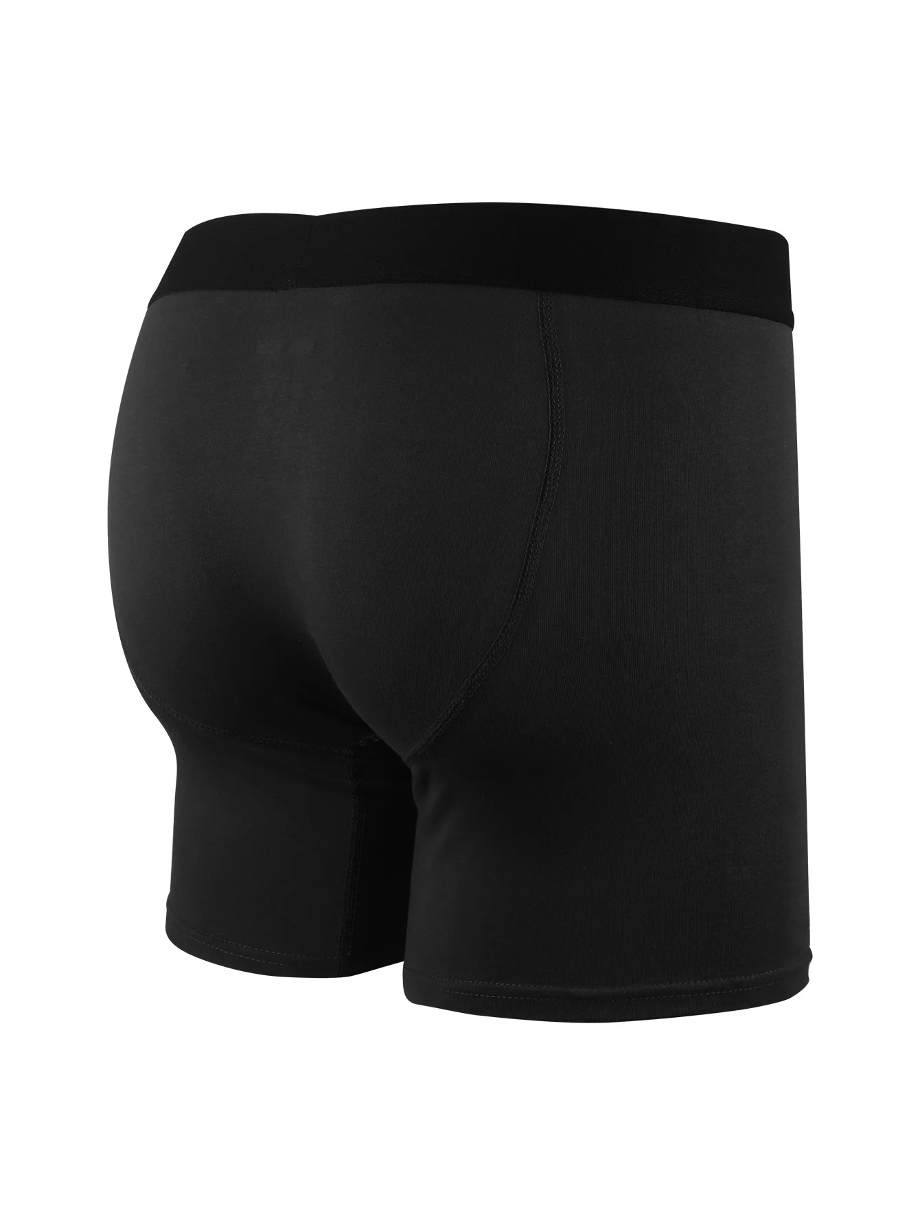 5Pcs Men's Boxer Briefs Performance Breathable Tagless Comfy Silk Waistband 6’’ Boxer Briefs with Fly
