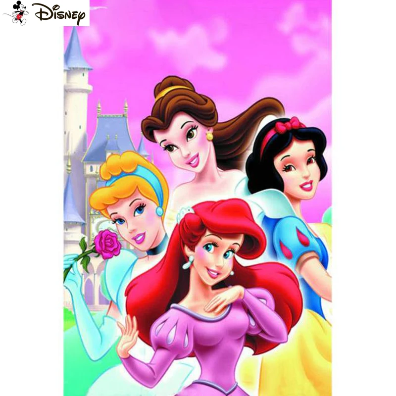 

Алмазная живопись из Диснея, полноразмерная/круглая картина 5D «сделай сам», «мультяшная принцесса», вышивка крестиком, украшение