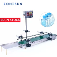 zonesun automatic small digital control waterproof bottle conveyor belt connect with liquid filling machine