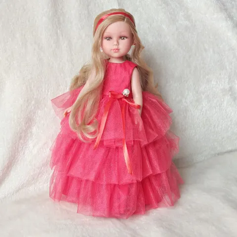 Игрушка испанская кукла Llorens, Ллоренс кукла в бальном платье, 31 см, блондинка с ореховыми глазами