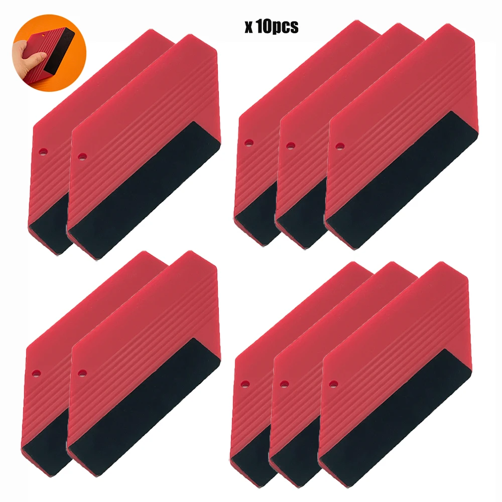 

TOFAR 10pcs Vinyl Squeegee Window Tinting Carbon Fiber Film Wrap Car Clean Tool Stickers Fabric Felt Scraper Styling Accessories