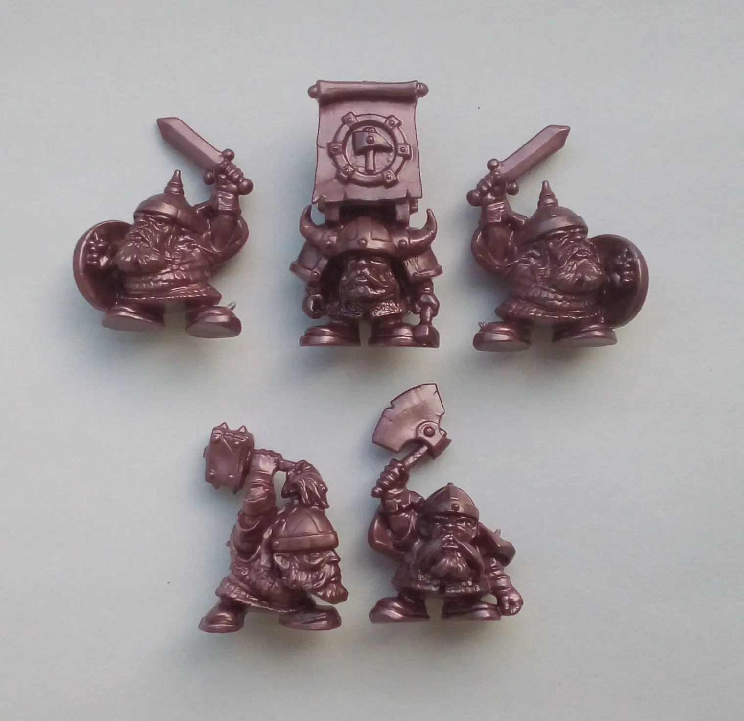 Гномы Чиби Воины Дворфы Набор 5 фигур для варгеймов настольных игр Технолог