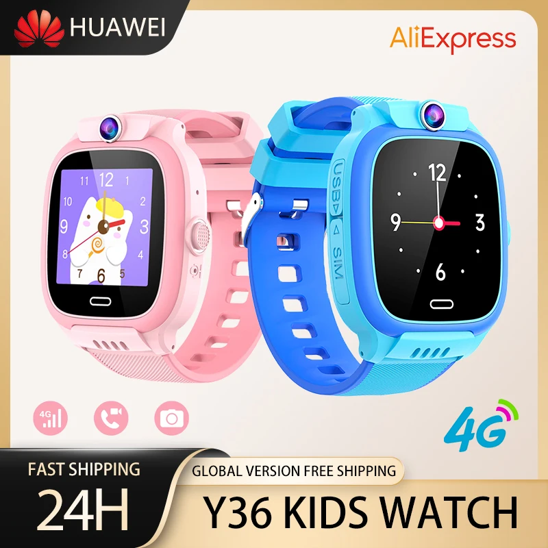 

Huawei Y36 Kids Smartwatch 4G SIM Video Call Chat Camera WIFI Location SOS Message Clock Children Watch Waterproof Wristwatch