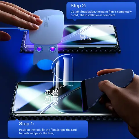 SmartDevil Protective Film with Full Glue and UV Protection for OnePlus 13 12 11 10 Pro Full Coverage Quantum Film for OnePlus Ace3 2 Fingerprint Protection