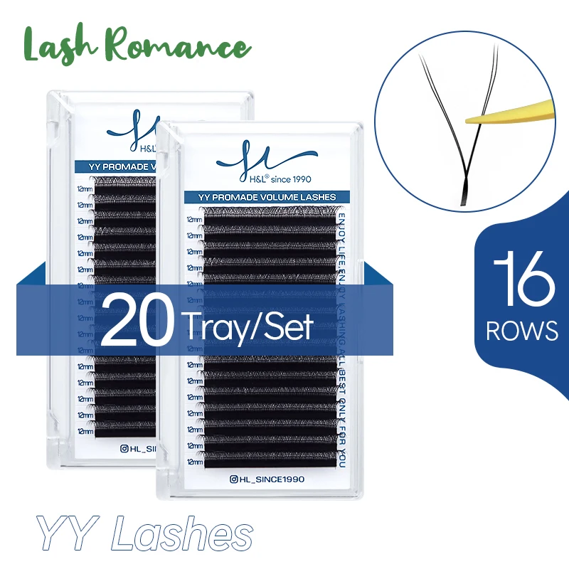 High Quality Professional Makeup Supplies For Eyelash Extensions 20 Sets 16 YY Lashes  Eyelash Tools