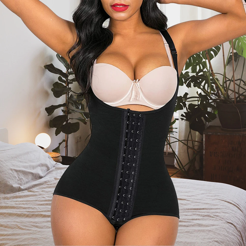 Front Breasted Girdle Buttoned latex waist jumpsuit Woman Belly Control Belt Waist trainer for a curvy figure