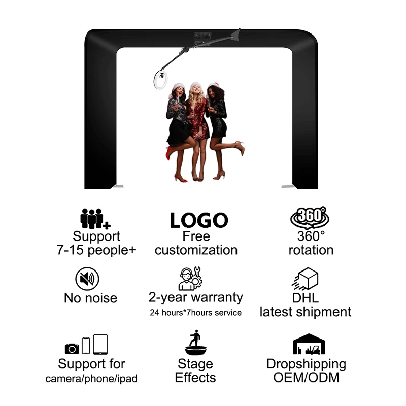 

Overhead 360 Booth Rotaing Automatic Michine For Party Events Wedding Rental Make More Money Top 360 Photo Booth No Noise