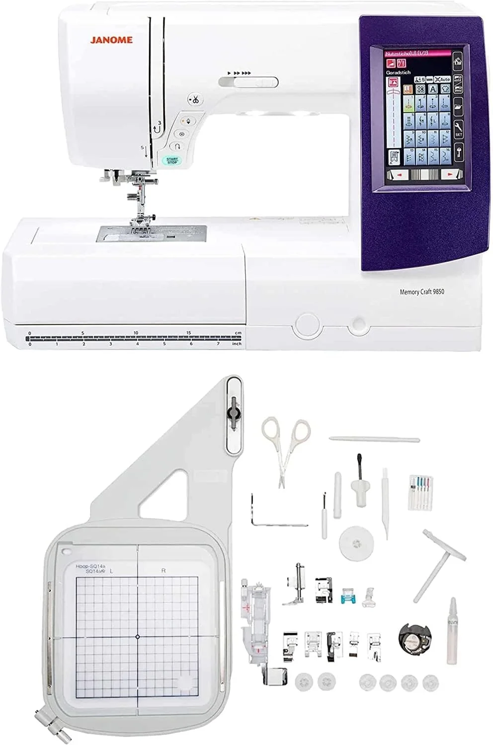 

100% AUTHENTIC JanomE Horizon Memory Craft 9850 Embroidery and Sewing Machine