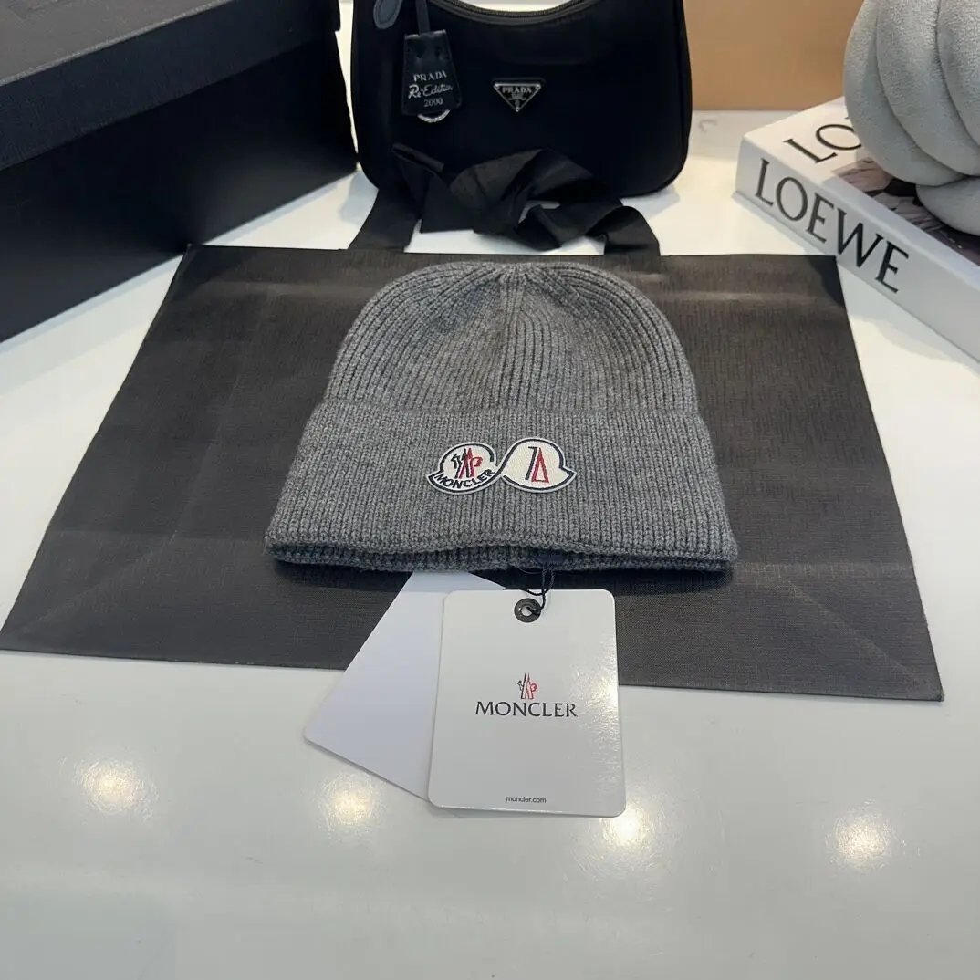 Вязаные Эластичные Moncler От Bini Женские Зимние Теплые Шапки Для Мужчин Роскошные