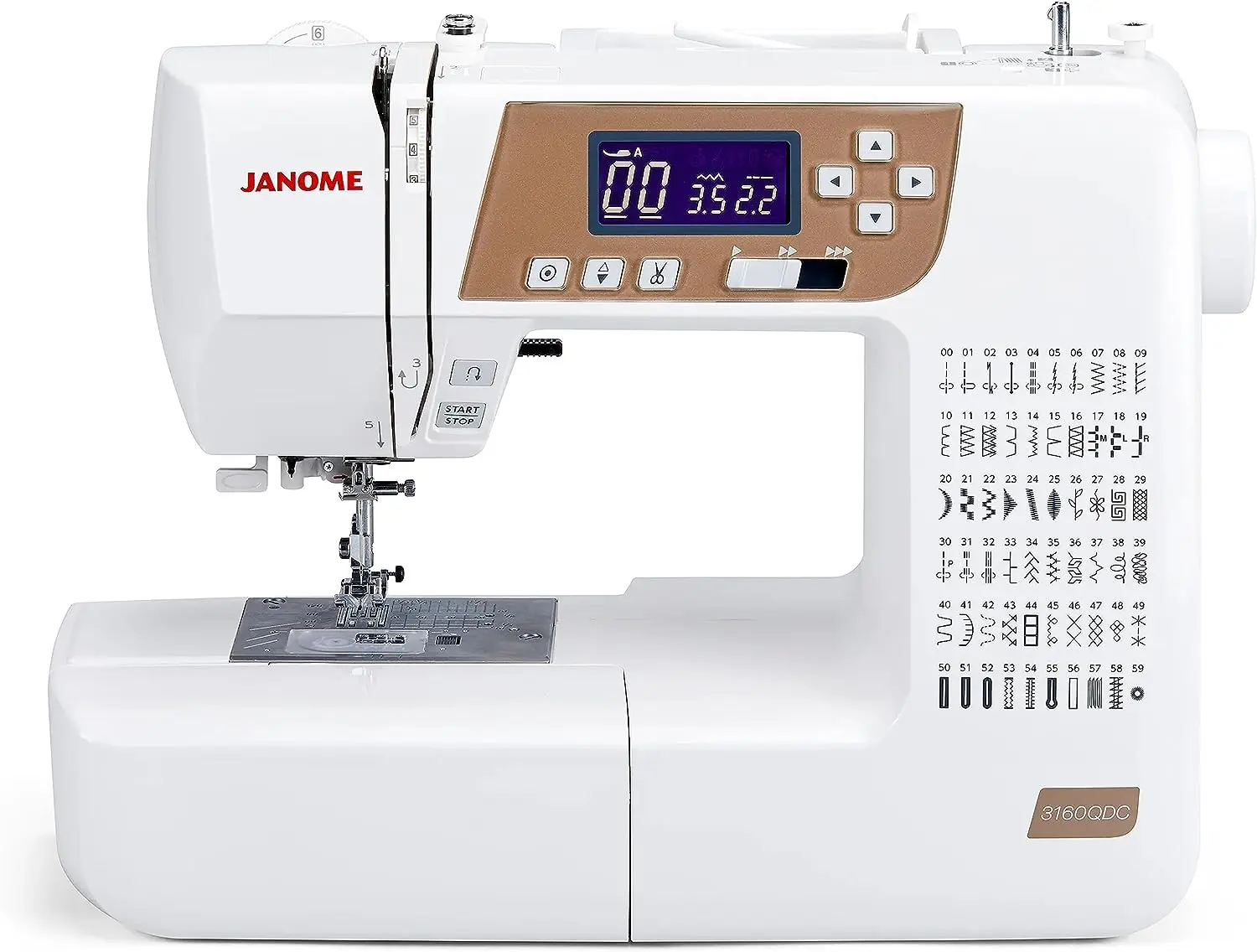 

100% AUTHENTIC JanomE 3160QDC-T Computerized Quilting and Sewing Machine with Bonus Quilt Kit