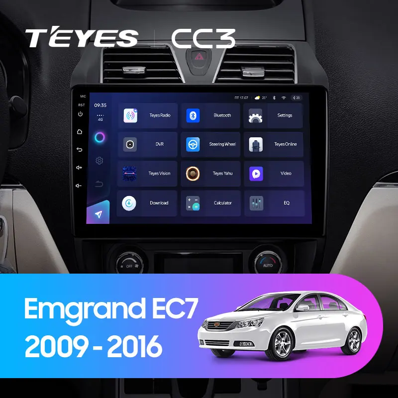 TEYES CC3 Штатная магнитола For Джили Эмгранд ЕС7 1 Geely Emgrand EC7 2009 - 2016 до 8-ЯДЕР 6 + 128ГБ 27EQ DSP