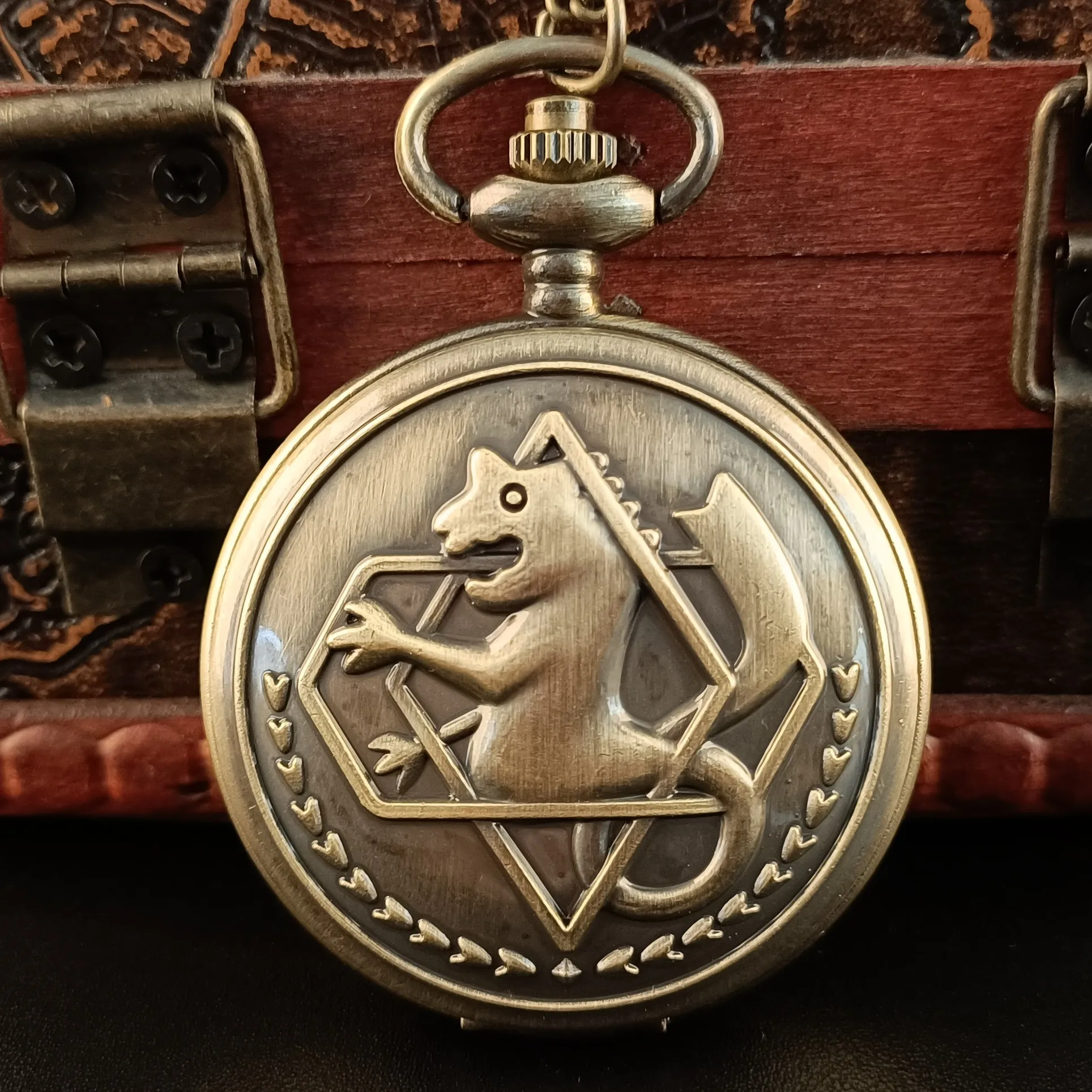 Антикварные кварцевые карманные часы в стиле стимпанк, цепочка с подвеской, цельнометаллический альхимик, кварцевые карманные часы-брелок, часы