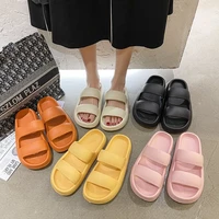 2022 summer shoes for man and womens bathroom slippers anti slip sandals fashion soft bottom eva solid color lovers slipper