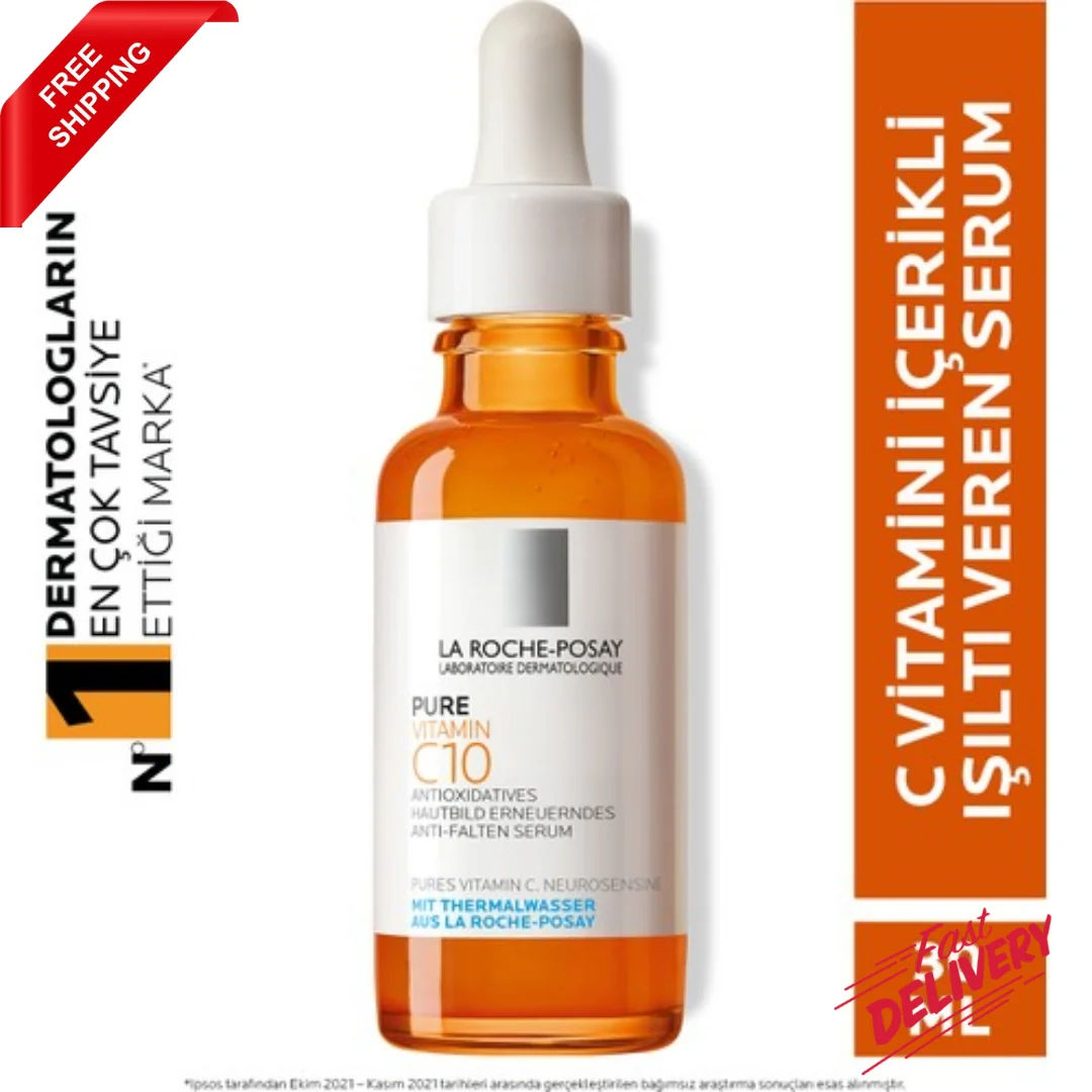 La Roche Posay Pure Vitamin C10 Serum 30ml-Sparkle Giving Serum-Free Shipping