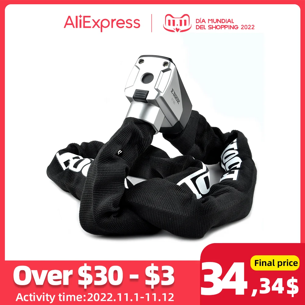 Замок цепной ETOOK для горного и дорожного велосипеда, защита от кражи, замок со специальной закаленной сталью, аксессуары для велоспорта на открытом воздухе - Топ товары с Алиэкспресс