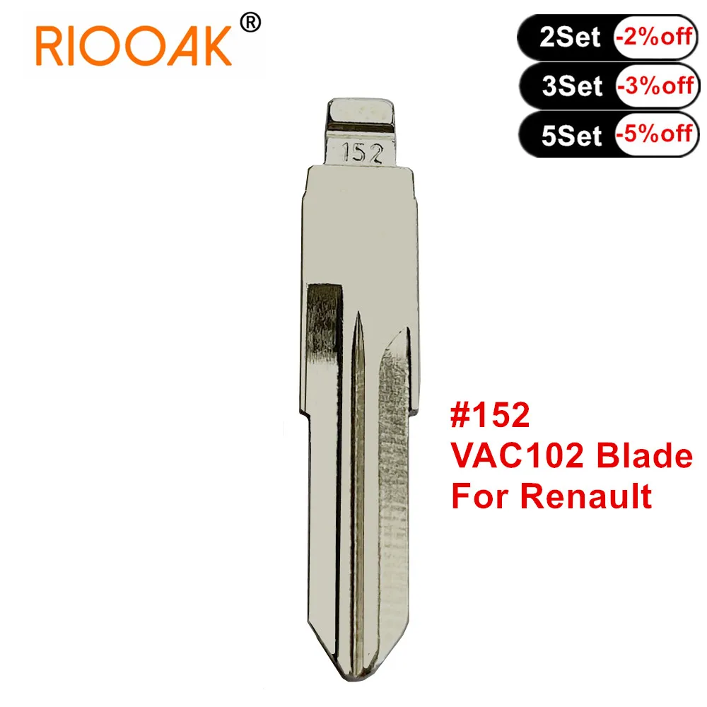 

10pcs Metal Replacement Uncut Flip KD Remote Car Key Blade VAC102 #152 For Renault Megan Dacia Clio Duster