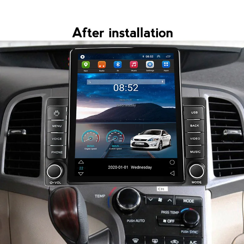 Автомобильный радиоприемник 8 + 128G Android 11 для Toyota Venza 2008-2016 Tesla Style умный