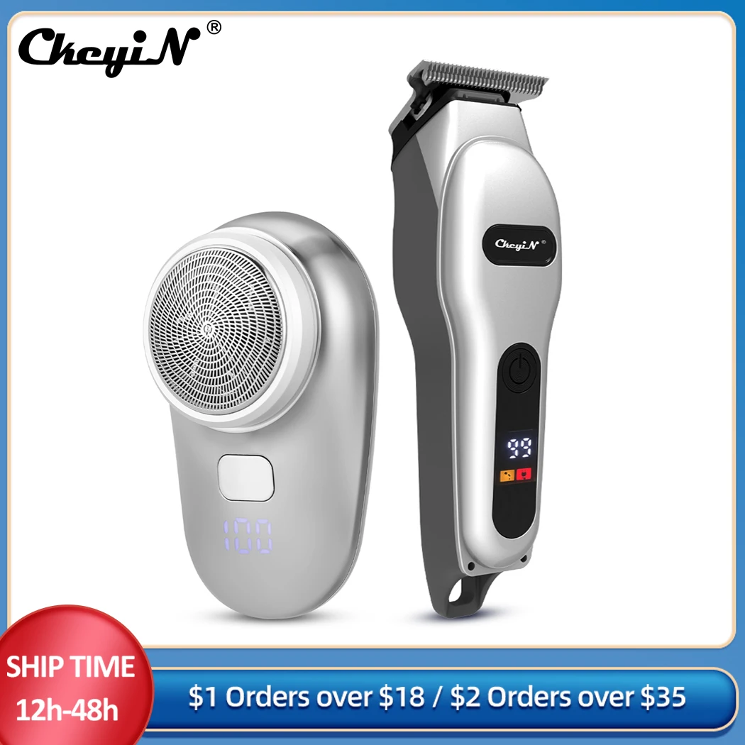 

CkeyiN Mini Hair Clipper Rechargeable Trimmer Men Clippers+Electric Shaver Cordless Beard Razor Waterproof Men's Shaving Machine