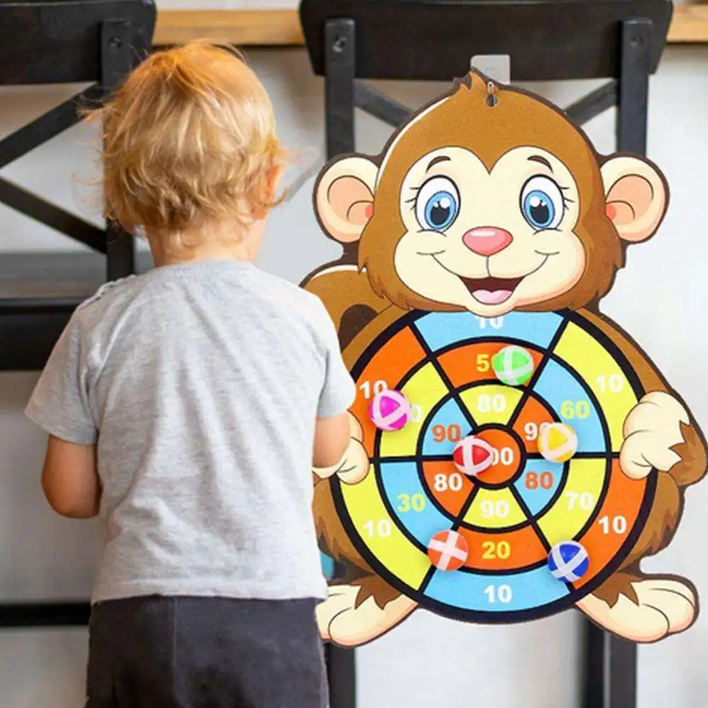 

Montessori Dart Board Target Sports Game Toys For Children 4 To 6 Years Old Outdoor Toy Child Indoor Girls Sticky Ball Boys Gift
