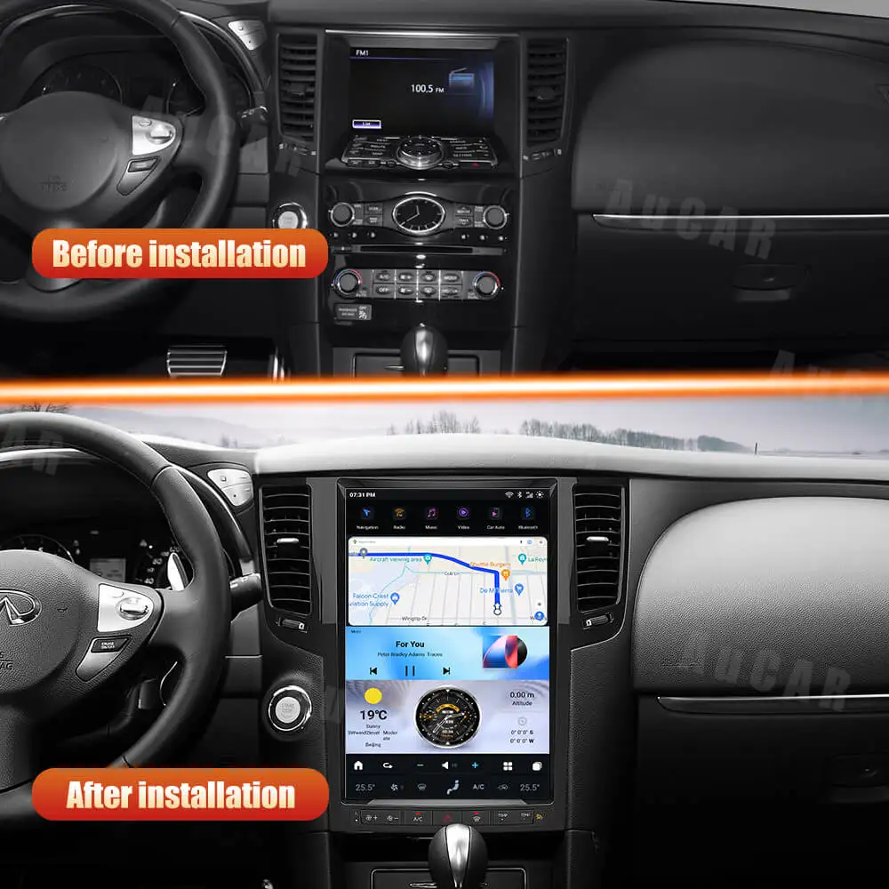 AuCar 13 6-дюймовый лучший новейший Android Tesla Радио GPS Авто Стерео Экраны DVD-плеер Для