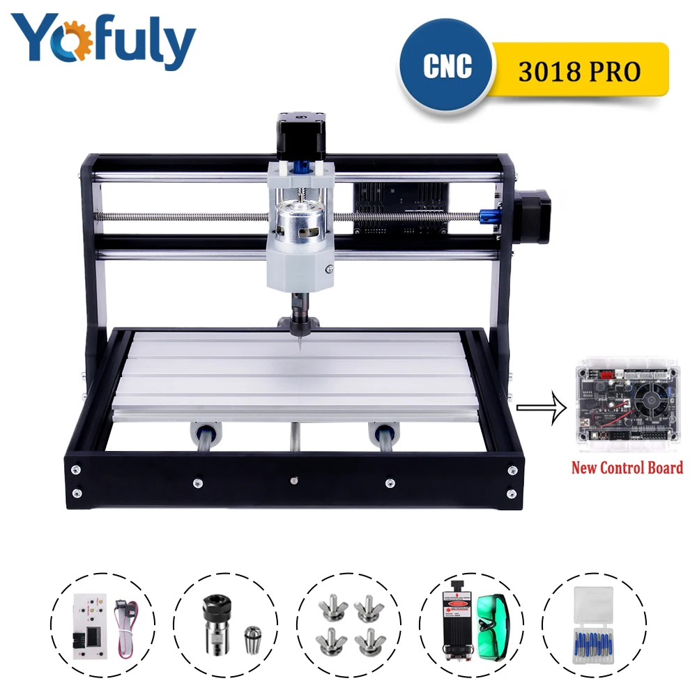 Гравировальный станок с ЧПУ 3018 PRO 3 оси 15 Вт