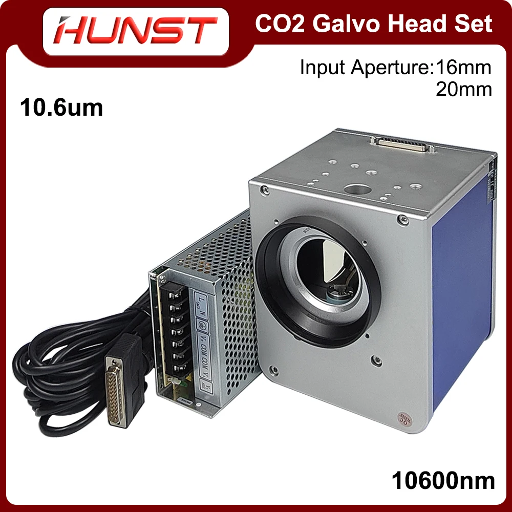 Hunst CO2 Laser Marking Machine Scanning Vibrating Head Group 10.6um 10600nm Input Aperture 16/20mm With Power Supply