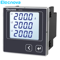 new lnf33 digital ammeter measuring three phase ac currentfrequency 72mm panel mountedlcd display galvanometer am ampere meter