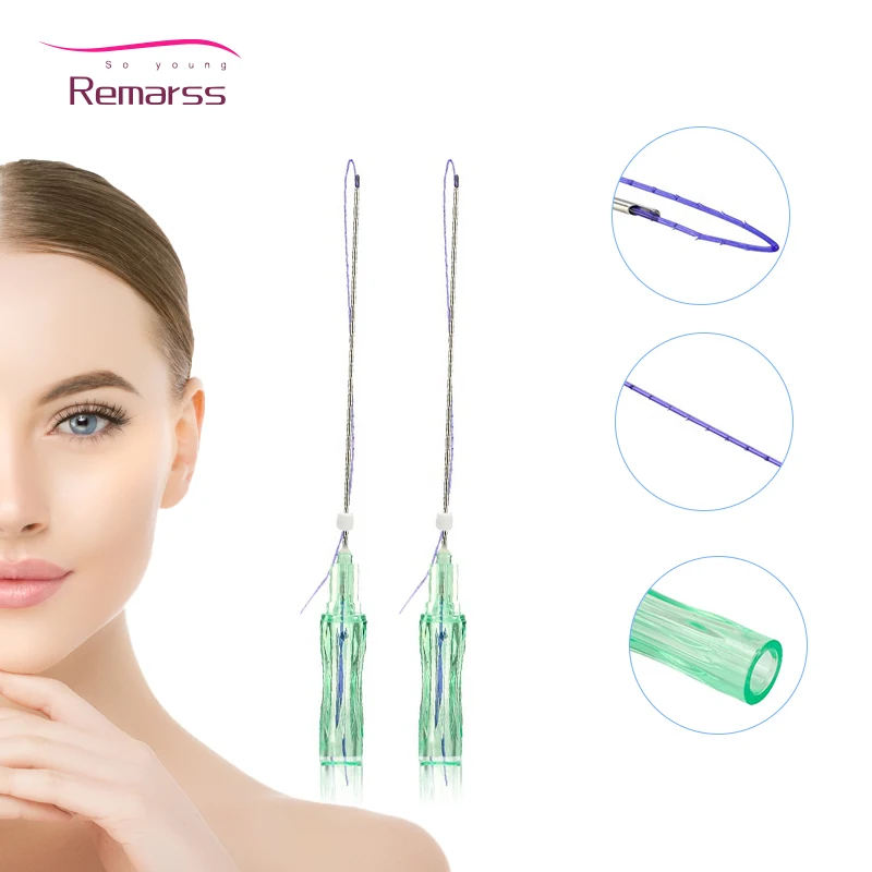 

Free Shipping PDO Thread Cog6d 19G 21G 60mm 100mm 5pcs/Pack Blunt Molding Hskinlift Mono Cog For Face Lifting Nose Jaw